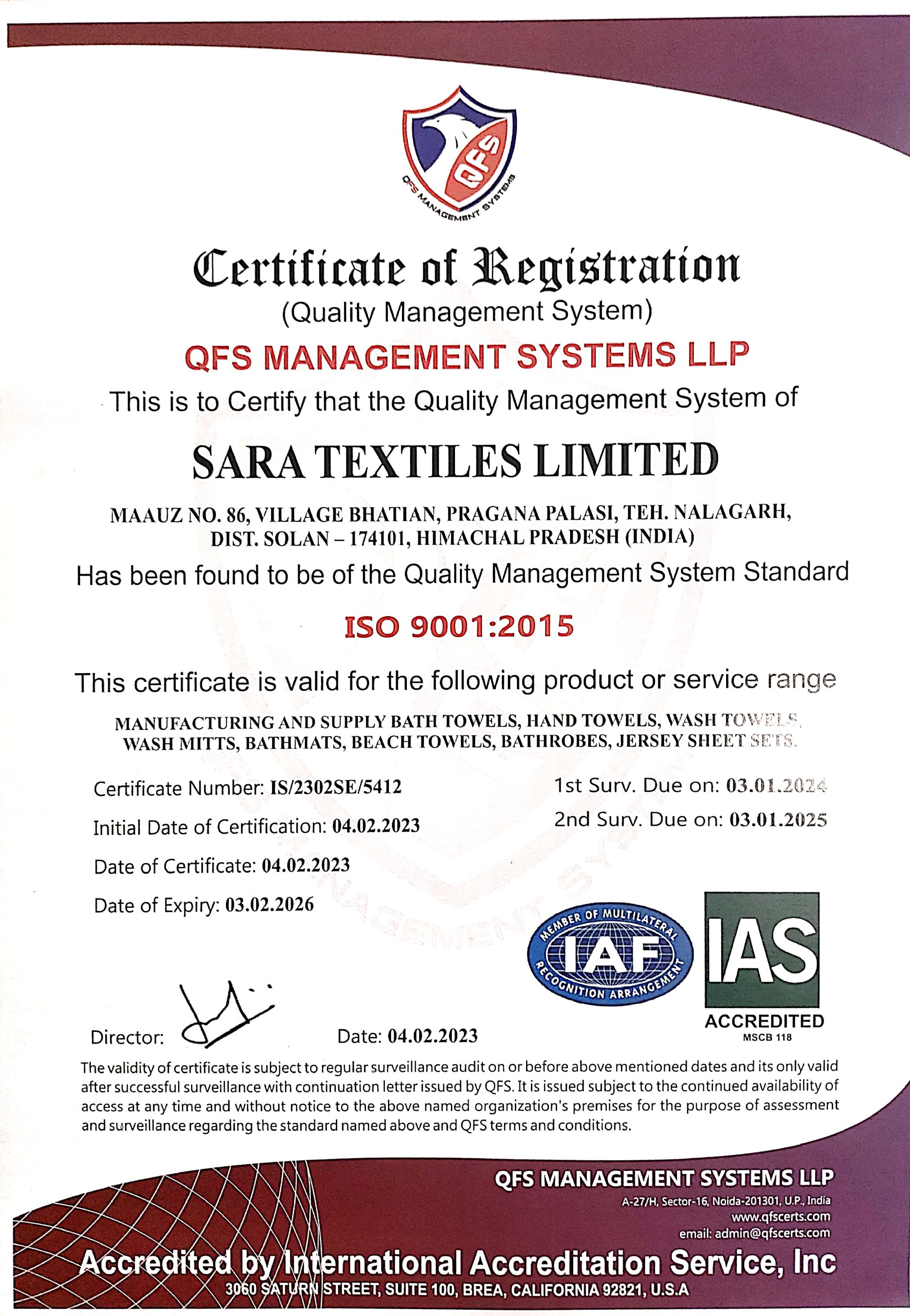 ISO 9001:2015 — Quality Management
